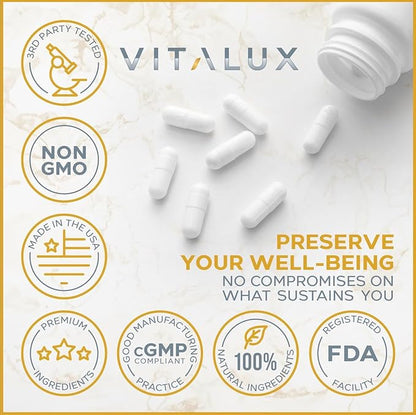 VITALUX || #1 Rated Women's BellySlim Supplement to Remove Body Mass & Reach Your Fitness Goals | Ultra Strength + 9 Ingredients | 3rd Party Tested & USA Made (Multivitamin for Women) - 60 Servings