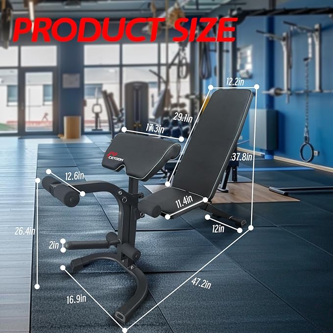 Multi-Functional Adjustable Weight Bench for Full Body Workout