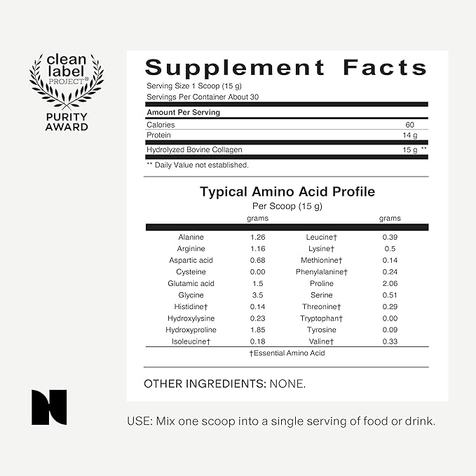 Needed. Expertly-Formulated & Tested Prenatal Hydrolyzed Collagen Protein Powder for Pregnancy, Breastfeeding, & Postpartum | Grass-fed, Pasture-Raised, Hormone-Free | 1lb
