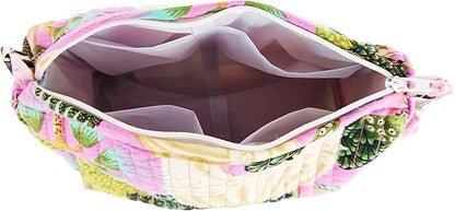 Rastogi Handicrafts Cosmetic Bags Set, 3 Piece Make Up Organizer Bag Storage Bags with Zipper Closure (3, Multicolor, Design-6)
