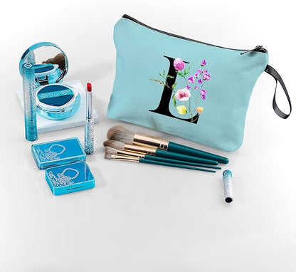 SEAMOON Birthday Friendship Bridesmaid Team Gifts for Employees Women Mom Aunt Daughter Teenage Girl Personalized Make up Cosmetic Bag Travel with Mirror Mothers Day Christmas Graduation L