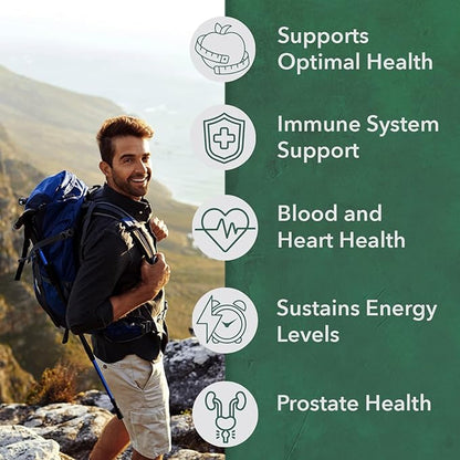 PlantFusion Organic Multivitamin for Men - One Daily Whole Food Blend Men's Multivitamin - Vegan, Non-GMO, Gluten Free & Dairy Free - 30 Tablets (1 Month Supply)