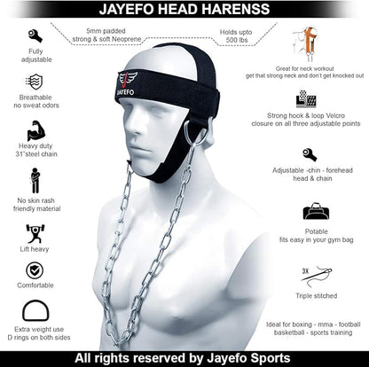 Jayefo Sports Neck Training Exerciser Harness Traps Muscle