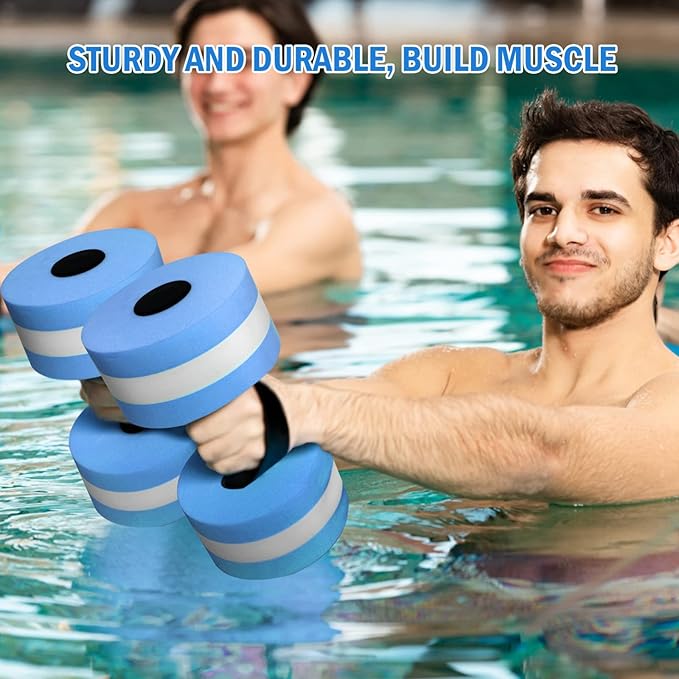 Timoo Aquatic Dumbells Set of 2 Water Dumbells Pool Resistance Water Weight Water Aerobics High-Density EVA-Foam Pool Fitness
