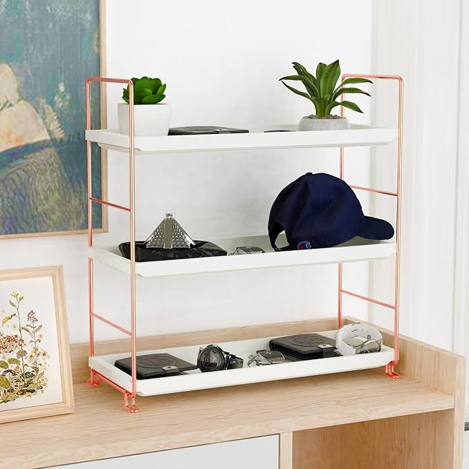 FSyueyun 3-Tier Makeup Shelf Organizer