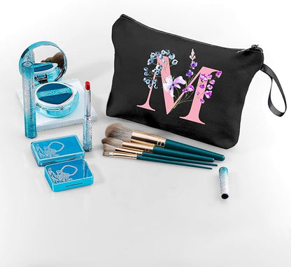 SEAMOON Birthday Maid of Honor Gifts for Women Her Mom Team Teacher Friend Bridesmaid Bride Personalized Makeup Cosmetic Bag with Mirror Valentines Mothers Day Christmas Graduation M