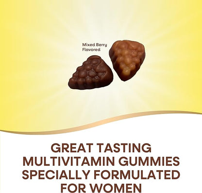 Nature's Way Alive! Women's Daily Gummy Multivitamins, 16 Vitamins & Minerals, Energy Metabolism*, Hair Skin & Nails*, Vegetarian, Mixed Berry Flavored, 130 Gummies (Packaging May Vary)