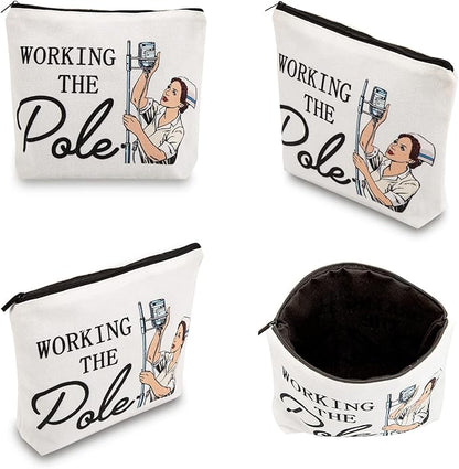 ER Nurse Gift,Nurse Gifts for Women Funny Makeup Bags,Working The Pole,Gifts for Nurses Pencil Makeup Pouch Bag with Zipper, Nurse Graduation Gift,Nurses Day Gift,RN Nursing Bag for Work