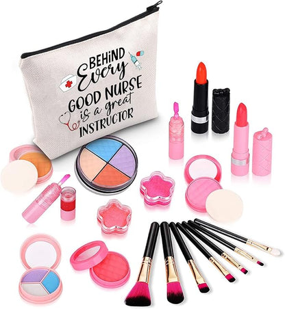 ZJXHPO Nurse Educator Survival Kit Behind Every Good Nurse Is A Great Instructor Makeup Bag With Zipper Nurse Teacher Appreciation Gift (Nurse Instructor)