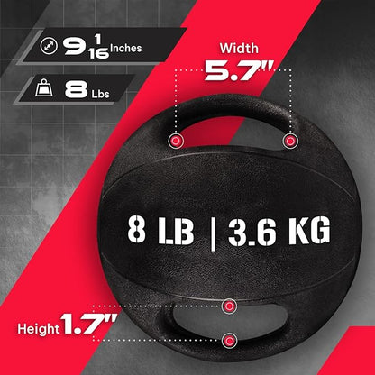 Yes4All Medicine Ball Dual Grip/Exercise Weighted Ball
