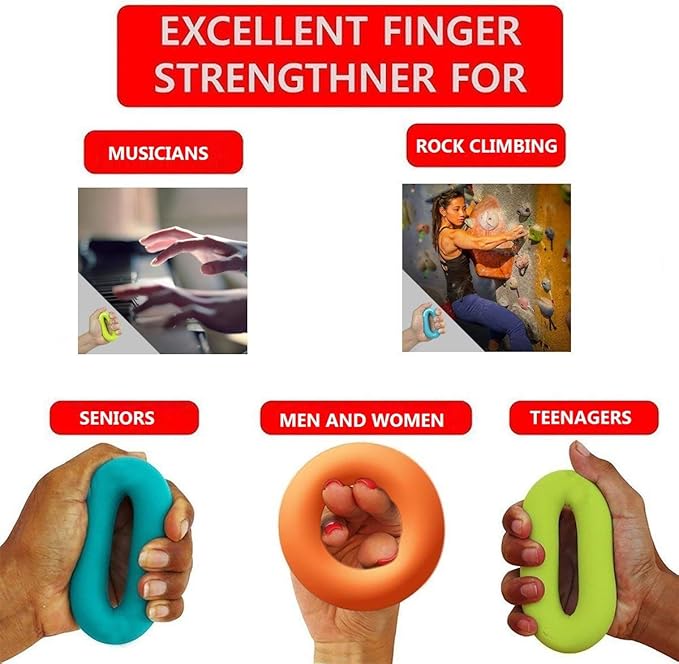 Grip Strength Trainer 3 Resistance Levels(3 PCS)