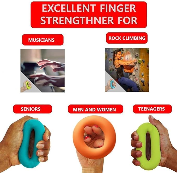 Grip Strength Trainer 3 Resistance Levels(3 PCS)
