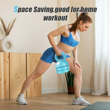 Adjustable Kettlebell Weight Set: 3-in-1 Kettlebells (5lbs 8lbs 12lbs for