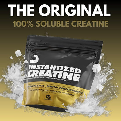 Instantized Creatine Monohydrate Gains in Bulk, Worlds First 100% Soluble Creatine for Strength, Performance, and Muscle Building (100 Servings)