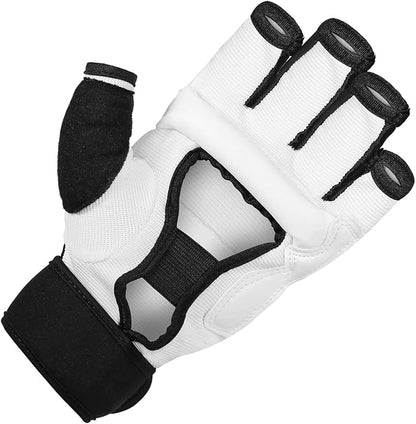 Half Finger Kickboxing Gloves - Also Fit for Taekwondo Sparring,Training Light Workouts, Muay Thai, Martial Arts(Karav MAGA),Karate,Shadow Boxing,Cardio Kickboxing Class,Combat Class