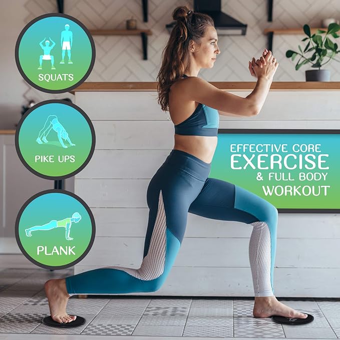 Serenily Sliders for Working Out - Core Exercise Sliders 2 Dual