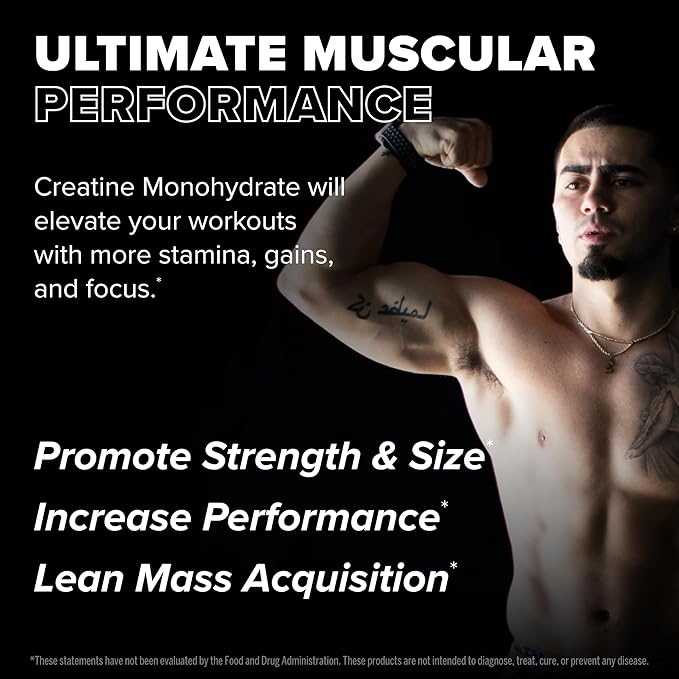 FINAFLEX PURE CREATINE, Unflavored - 500G - Promotes Muscular Strength, Size & Performance - 100% Pure, Micronized Creatine Monohydrate - 100 Servings.