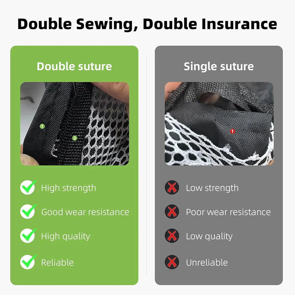 Golf Net - Upgraded 10x7ft Practice Net with 5 Real Balls, Tri-Turf Mat and Portable Storage Bag, Durable Hitting Nets for Backyard Driving Swing Outdoor - Gifts for Golfing Lovers - Golf Accessories