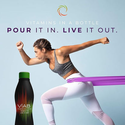 NüSpira VĪAB Liquid Multi-Vitamin - Effortless Wellness for The Whole Family - Potent Blend of Vitamins & Minerals - Easy Absorption & Smooth Taste - for Busy Lifestyles & Sensitive Stomachs - 16oz
