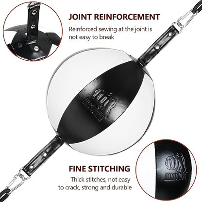 InnoLife Double End Punching Ball Striking Punching Bag Kit, Speed Striking Reflex Kit with Bungee Cords Perfect for Reaction, Agility, and Hand Eye Coordination Training