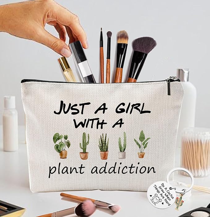 Green Plant Makeup Bag, Plant Lover Gifts Gardening, Gifts for Women Gardeners, Plant Lover Stuff, Plant Makeup Bag Gifts for for Plant Lovers Gardeners,Christmas Birthday Gifts(Plant)