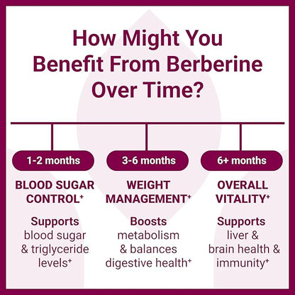 Berberine Supplement - Berberine 1200mg Per Serving - Berberine HCI - Berberine Plus - 60 Berberine Capsules