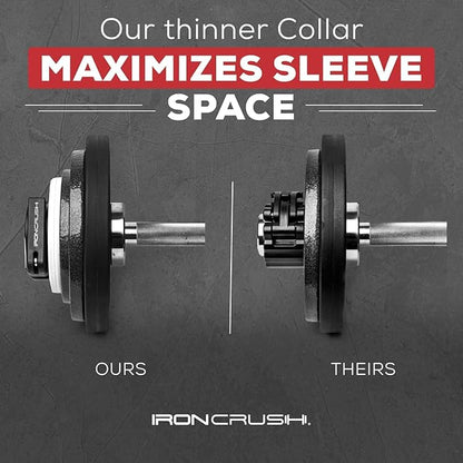 Iron Crush Olympic Barbell Clips - Adjustable &