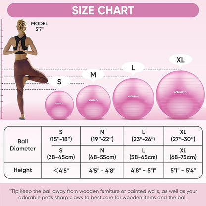 APEXUP Yoga Ball Exercise Ball