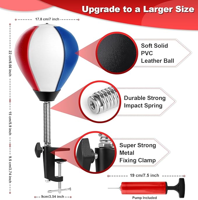 Desktop Punching Bag, Super Strong Suction Boxing Bag Speed Balls, Stress Buster with Suction Cup for Office Table and Counters, Fun Gift for Boss or Coworker