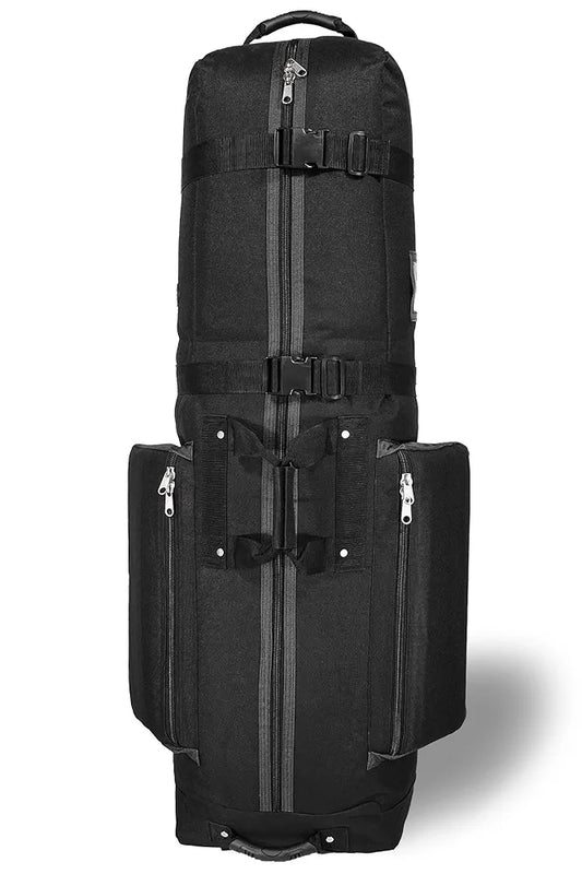 CaddyDaddy Constrictor Soft-Sided Golf Travel Bag Cover with Thick Dense Foam Padded Top 1 Year Full Travel Bag Replacement Coverage | Wheels & Lockable Zippers Case for Transporting Clubs on Airlines