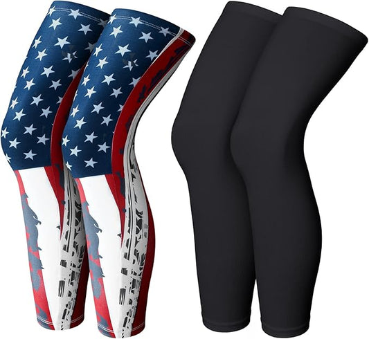 Skylety Compression Leg Sleeve Full Length Leg Sleeves Sports Cycling for Men Women, Running, Basketball