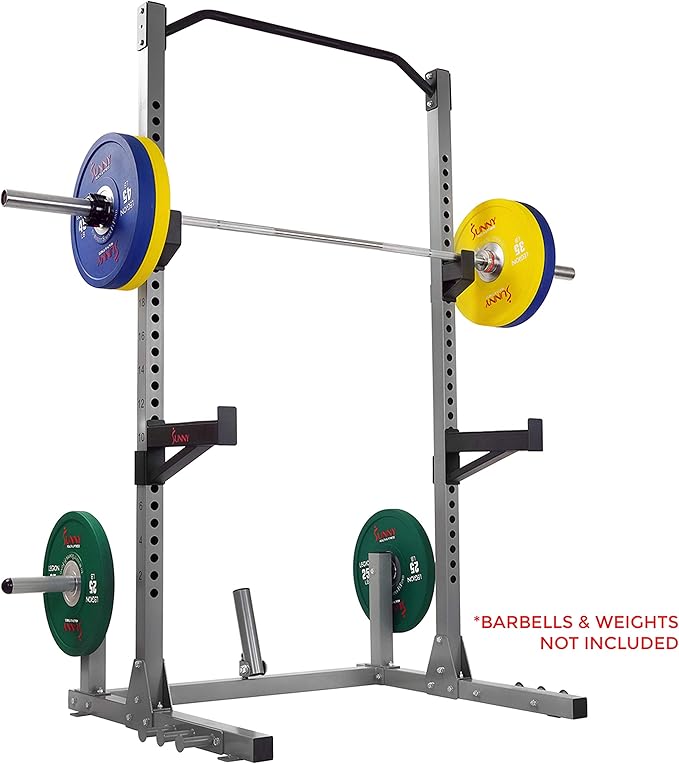 Sunny Health & Fitness Power and Squat Rack 360° Swivel