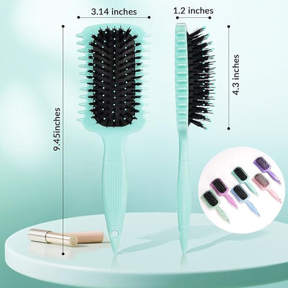 Curl Defining Brush, Volume Curly Hair Brush Products for Effortlessly Detangling Shaping and Styling Women's Men's Curls on All Wet or Dry Hair Types, Reduces Frizz (Green 1PC)