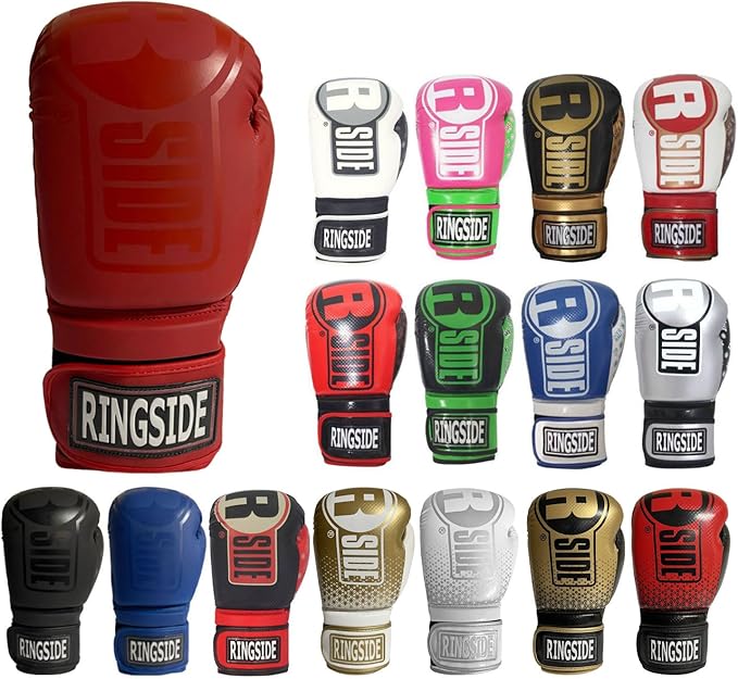 Ringside Apex Flash Sparring Gloves, IMF-Tech Synthetic Boxing Gloves with Secure Wrist Support, Ideal for Men and Women, Red and Red, 14 oz