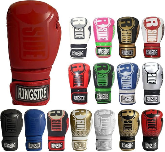 Ringside Apex Flash Sparring Gloves, IMF-Tech Synthetic Boxing Gloves with Secure Wrist Support, Ideal for Men and Women, Red and Red, 16 oz