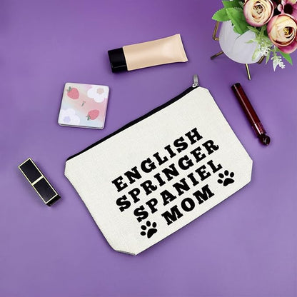English Springer Spaniel Mom Gifts: Makeup Bag & Cosmetic Travel Pouch