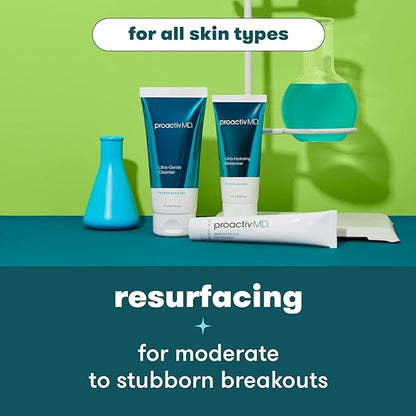 Proactiv MD 3-Step Routine, Ultra-Gentle Face Cleanser, 0.1% Adapalene Gel Treatment, Ultra-Hydrating Moisturizer, 90-Day Acne Treatment Kit
