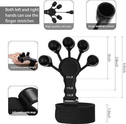 Grip Strength Trainer Kit (5 Pack) with Finger Exerciser