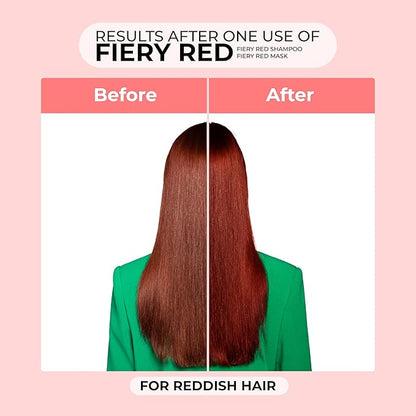 Naissant Deep Red Hair Toning Mask | Color Depositing | Moisturizes & Refreshes & Neutralizes Brassy Tones | Paraben, Ammonia & Sulfate Free | Pro-Vitamin B5, Olive Oil & Honey (Rojo Fuego) 10.1 Fl Oz