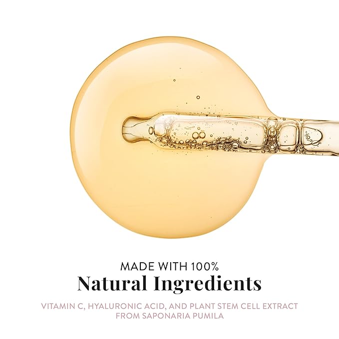 Vitamin C Face Serum, Hydrates Skin, with Hyaluronic Acid and Plant Stem Cells, 0.95 fl oz
