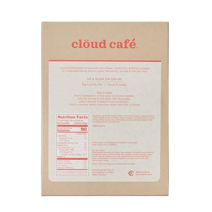 Collagen Infused Churro Latte Instant Coffee Packets - Vitamin B12, Marine Collagen, & Lions Mane Single Serve Instant Coffee (10 Sachets)