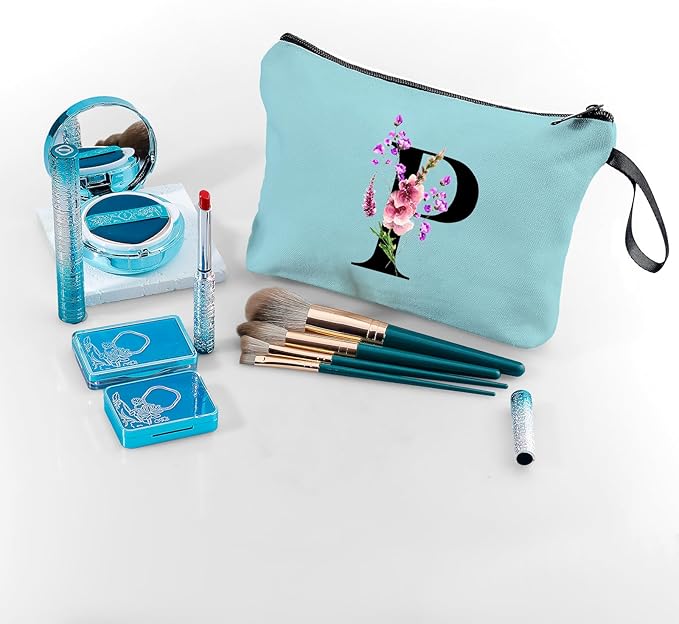 SEAMOON Birthday Inspirational Bridesmaid Proposal Team Small Gifts for Women Mom Aunt Teacher Sister Coworkers Makeup Cosmetic Bag Travel with Mirror Mothers Day Christmas Graduation P