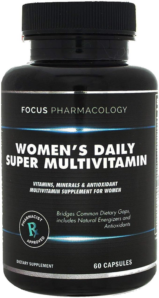 Women's Daily Super Multi-Vitamin for Women - 180 Ct Blend of Vitamins, Minerals, Plus Herbs for Energy, Focus, and Womens Health