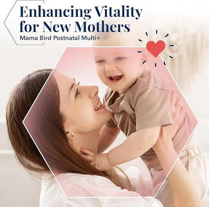 Best Nest Wellness Mama Bird Postnatal Vitamins for Breastfeeding and Postpartum, Whole Food Organic Blend, Methylated Vitamins, Vegan, Once Daily, 30 Ct