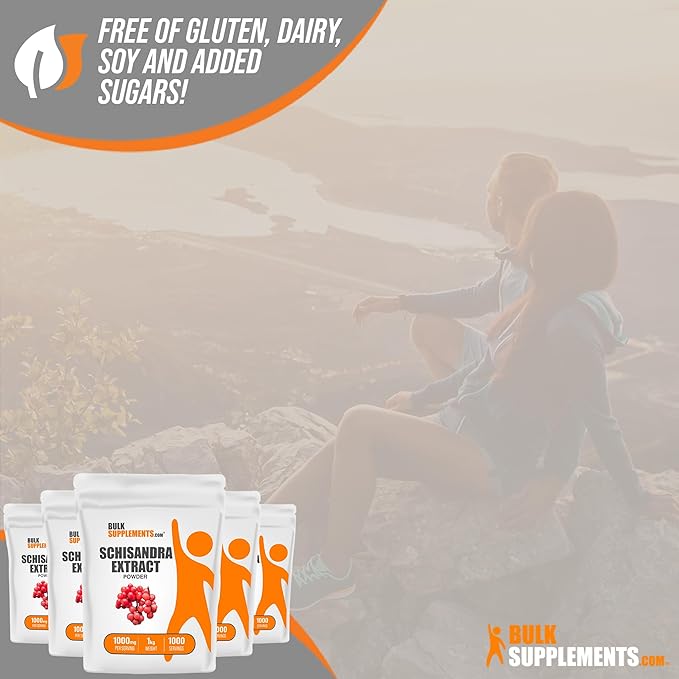 BulkSupplements.com Schisandra Extract Powder - Schisandra Supplement, from Schisandra Berries - Herbal Extract, Gluten Free - 1000mg per Serving, 5kg (11 lbs) (Pack of 5)