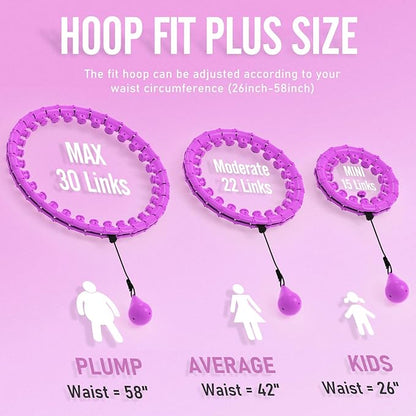 JKSHMYT Weighted Hula Circle Hoops for Adults Weight Loss 30 Detachable