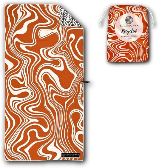 ECCOSOPHY Microfiber Beach Towel - Sand Free Towels 71x35 in
