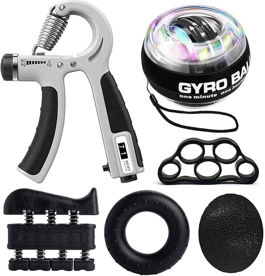 Grip Strength Trainer Kit with Finger Exerciser