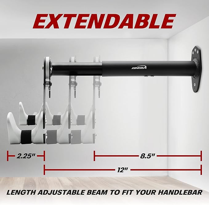 Ibera Wall Mount Hanger, Indoor Bicycle Hook Holder Storage Rack for Home or Garage