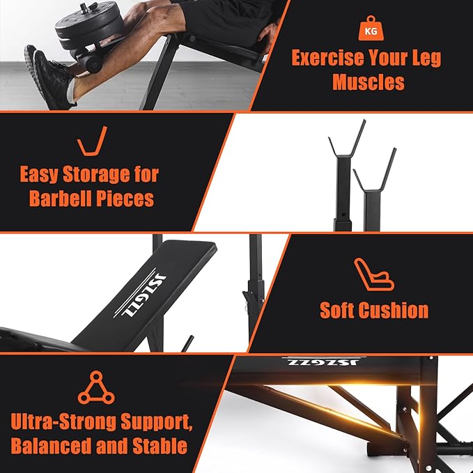 Strength Training Adjustable Benches 660LBS Weight 3 level